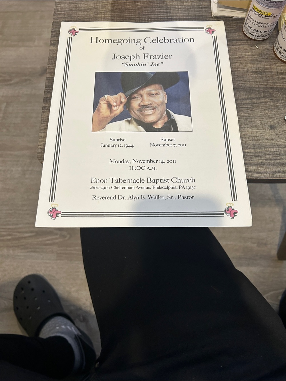 World Boxing Champion and Philadelphia Legend’s Obituary